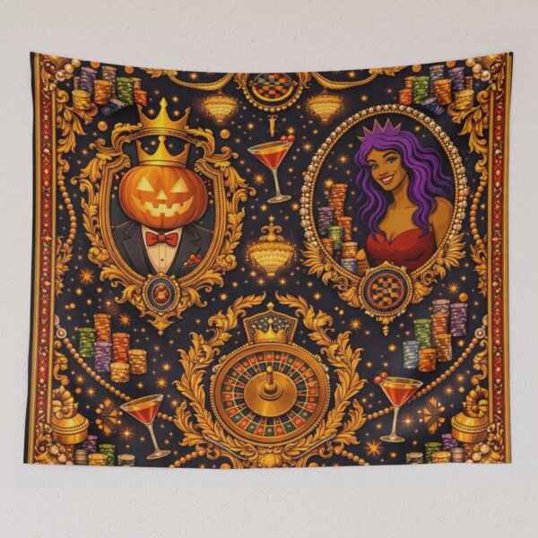 Item preview, Headless Horseman Casino Royale – Halloween Couple Fantasy Art designed and sold by TheHorsemanRidesAgain.