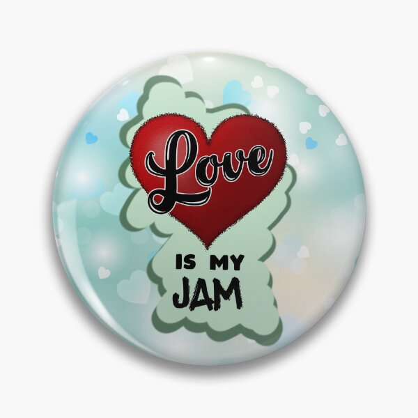 Item preview, Love is My Jam Mint & Blue designed and sold by MoodyMuseArt.