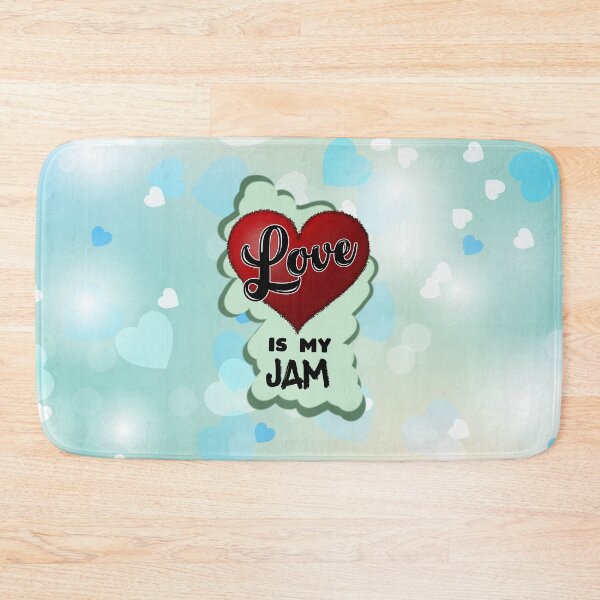 Item preview, Love is My Jam Mint & Blue designed and sold by MoodyMuseArt.
