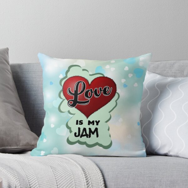 Item preview, Love is My Jam Mint & Blue designed and sold by MoodyMuseArt.