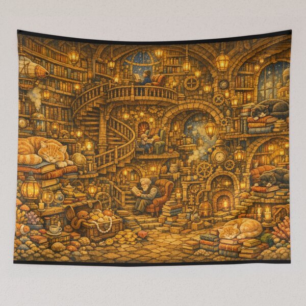 Item preview, Cozy Bookstore Maze designed and sold by CTRL+ALT+Divine.