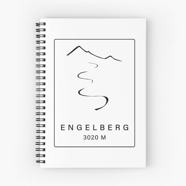Item preview, Engelberg Ski Resort – Minimal Alpine Ski Line (Back Print Black) designed and sold by leewarddesign.