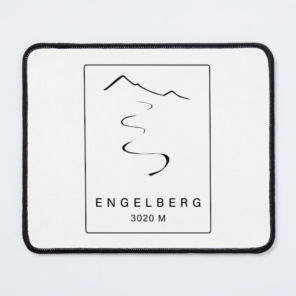 Item preview, Engelberg Ski Resort – Minimal Alpine Ski Line (Back Print Black) designed and sold by leewarddesign.