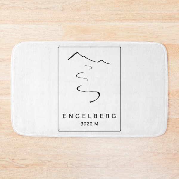 Item preview, Engelberg Ski Resort – Minimal Alpine Ski Line (Back Print Black) designed and sold by leewarddesign.
