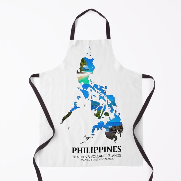 Item preview, Philippines Map Art - Tropical White Beaches & Volcanic Islands Design designed and sold by AbulailArt.