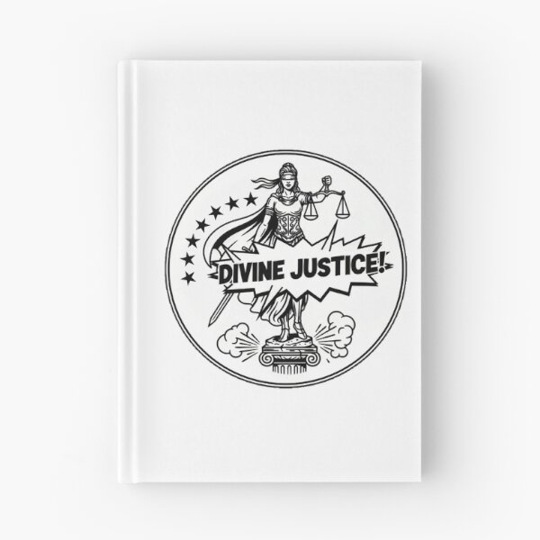 Item preview, Motivational circle b&w DIVINE JUSTICE! designed and sold by Giulivo Store Graphic.