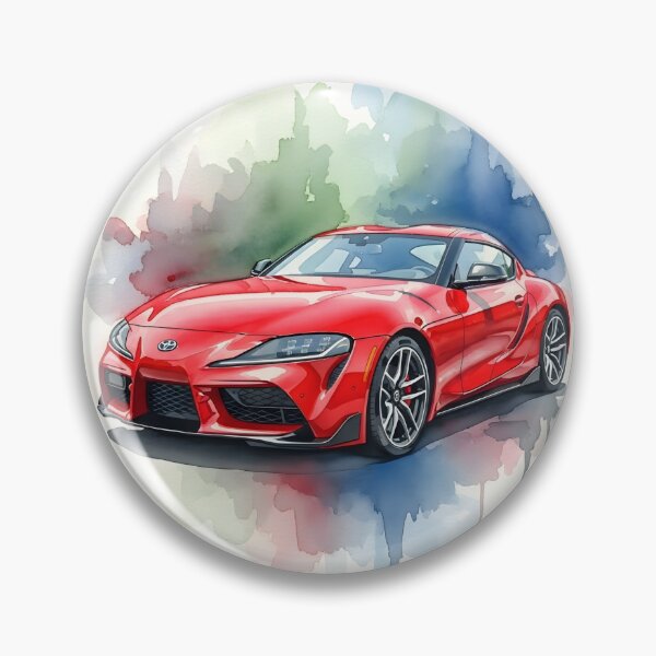 Item preview, Toyota GR Supra Watercolor Car Poster JDM Sports Car Wall Art designed and sold by Motorline44.