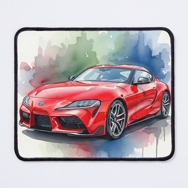 Item preview, Toyota GR Supra Watercolor Car Poster JDM Sports Car Wall Art designed and sold by Motorline44.