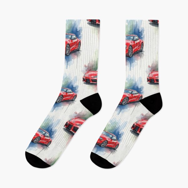 Item preview, Toyota GR Supra Watercolor Car Poster JDM Sports Car Wall Art designed and sold by Motorline44.