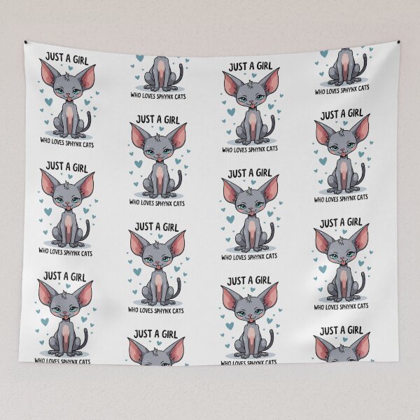 Item preview, Just A Girl Who Loves Sphynx Cats designed and sold by printmala.
