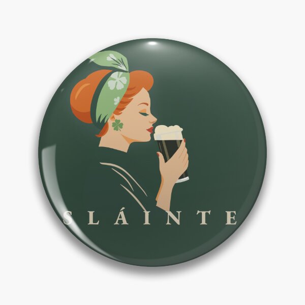 Item preview, Mid Century Irish Woman Drinking Stout – Retro St Patrick’s Day Beer Illustration designed and sold by OddlyEnoughArt.