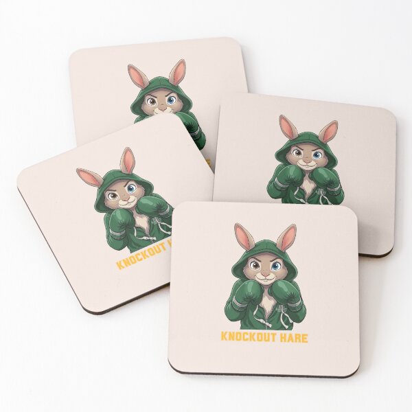 Item preview, Knockout Hare - Boxing Rabbit in Green Hoodie Design designed and sold by M.Store.