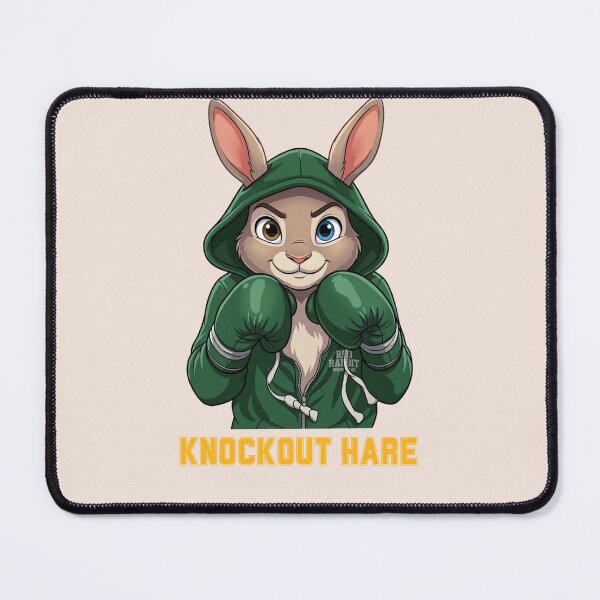 Artikelvorschau, Knockout Hare – Boxhase im grünen Hoodie-Design entworfen und verkauft von M.Store.