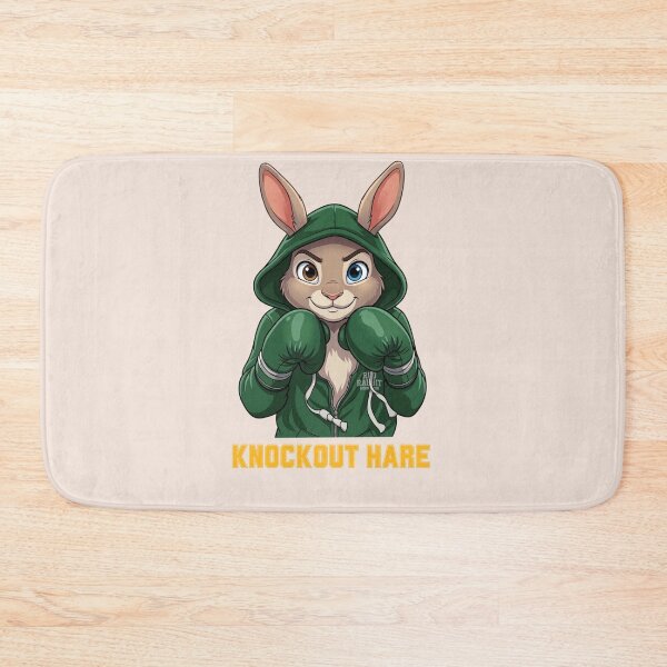 Item preview, Knockout Hare - Boxing Rabbit in Green Hoodie Design designed and sold by M.Store.