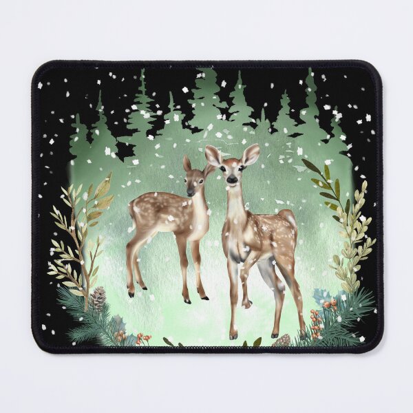 Item preview, Deer in Christmas Snow designed and sold by MoodyMuseArt.