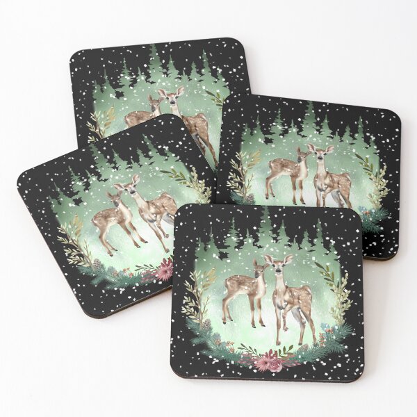Item preview, Deer in Christmas Snow designed and sold by MoodyMuseArt.