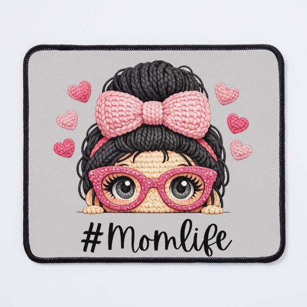 Item preview, Handmade Crochet Messy Bun Women Mom Life Hair Glasses Mother's day designed and sold by Jokerstyle.