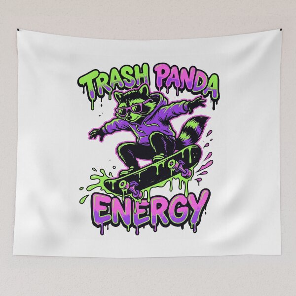 Item preview, Funny Raccoon Design Trash Panda Energy, Cute Animal Meme Gift, Raccoon Lover Graphic Tee designed and sold by AsturShop.