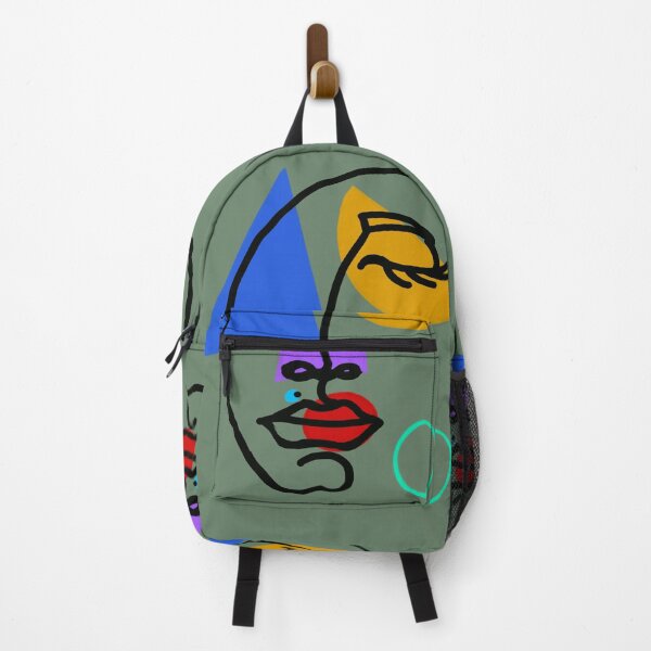 Item preview, Modern Cubist Line Art – Abstract Sleeping Face with Geometric Shapes designed and sold by Artonmytee.