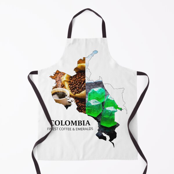 Item preview, Colombia Map Art - Finest Coffee Beans & Green Emeralds Design designed and sold by AbulailArt.