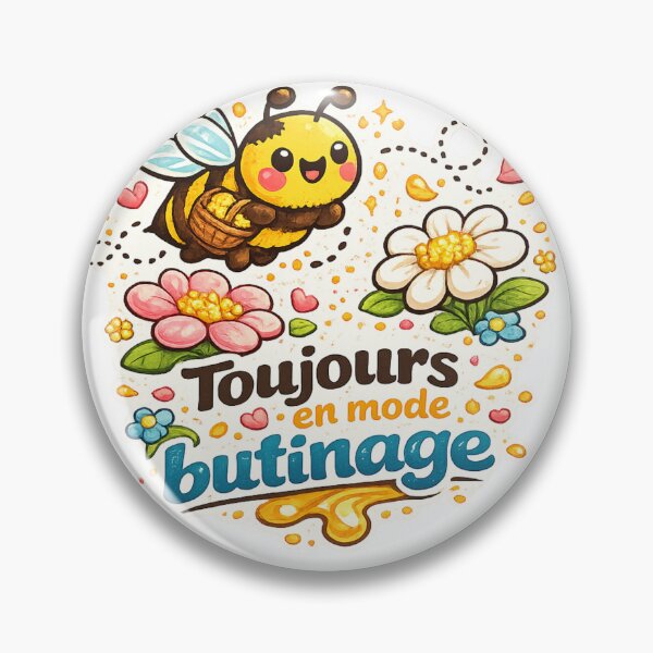 Item preview, Toujours en mode butinage - Pot de miel -  French  designed and sold by Beetobuzz.