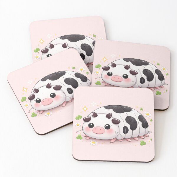Item preview, Cute Dairy Cow Isopod | Kawaii Cow Pill Bug Aesthetic | Cute Isopod Animal Art  designed and sold by swdesigns714.