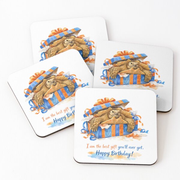 Item preview, Sarcastic Funny Happy Birthday Sulcata tortoise gift designed and sold by Sulcata Studio.