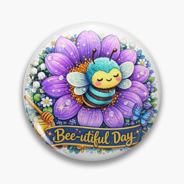 Item preview, Bee-utilful Day -  Blue bee  designed and sold by Beetobuzz.