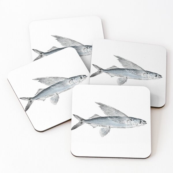 Item preview, Gyotaku of Flying Fish designed and sold by INKEDOCEAN.