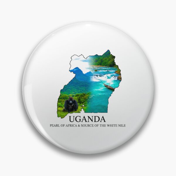 Item preview, Uganda Map Art - Pearl of Africa & Source of the White Nile Design designed and sold by AbulailArt.