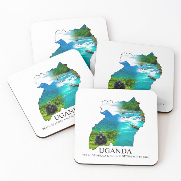 Item preview, Uganda Map Art - Pearl of Africa & Source of the White Nile Design designed and sold by AbulailArt.