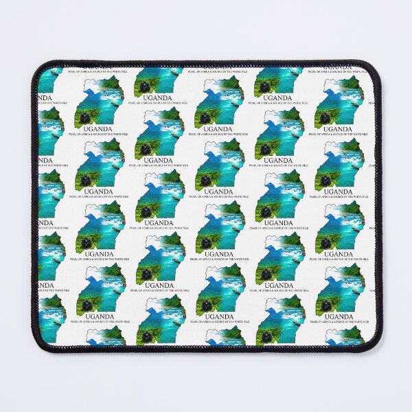 Item preview, Uganda Map Art - Pearl of Africa & Source of the White Nile Design designed and sold by AbulailArt.
