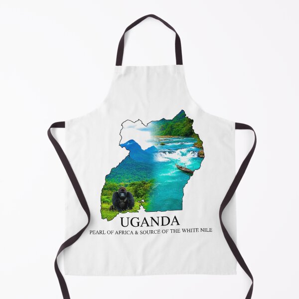 Item preview, Uganda Map Art - Pearl of Africa & Source of the White Nile Design designed and sold by AbulailArt.