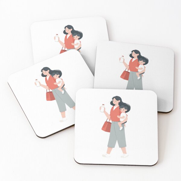 Item preview, Modern Motherhood Flat Illustration for New Moms designed and sold by BigStar-Cart.