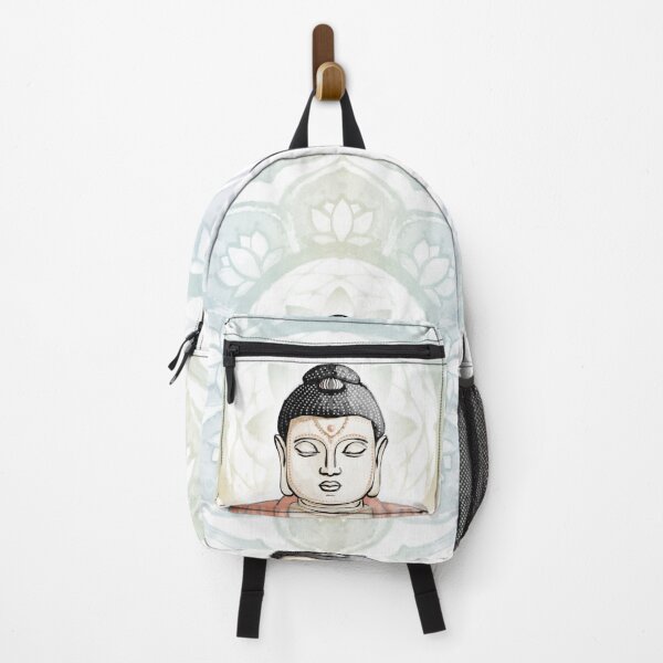 Item preview, Buddha Padma Watercolor - Fawn Coal Coral - Rainbow Sorbet Halo designed and sold by Irene Estelle.