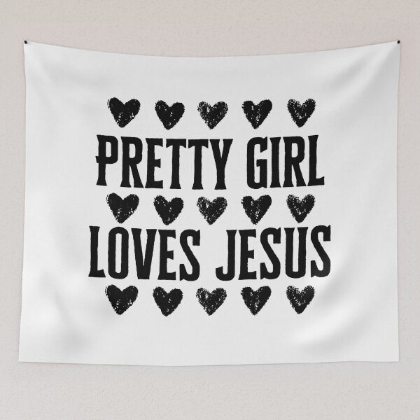 Item preview, Pretty Girl Loves Jesus - Black Design  designed and sold by MoriaStore.