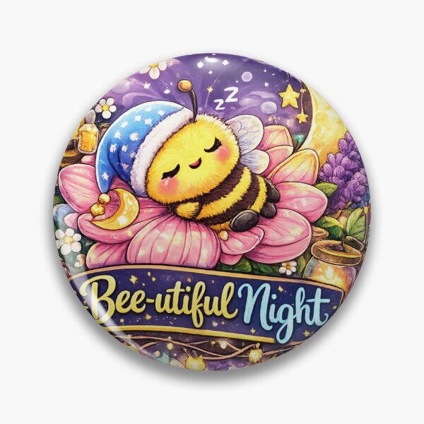 Item preview, Bee-utilful Night -  Pink flower and sleep designed and sold by Beetobuzz.