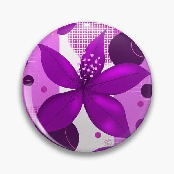 Item preview, Abstract purple flower designed and sold by Vivinedrawsells.
