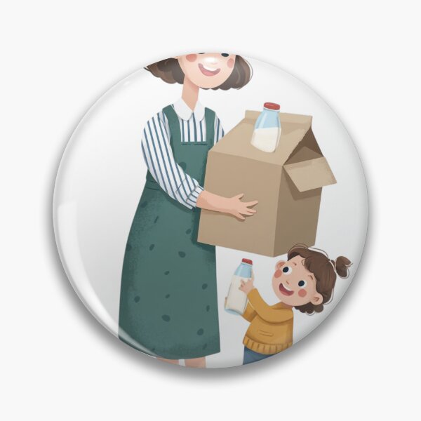 Item preview, Mother Daughter Helping Cute Storybook Illustration designed and sold by BigStar-Cart.