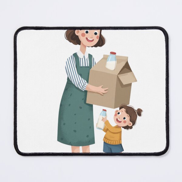 Item preview, Mother Daughter Helping Cute Storybook Illustration designed and sold by BigStar-Cart.