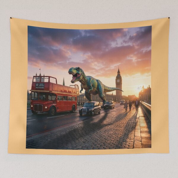 Item preview, Tyrannosaurus Rex Ankles It Around London designed and sold by Tridentulus.