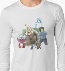The Regular Show Characters Half Realistic Long Sleeve T-Shirt