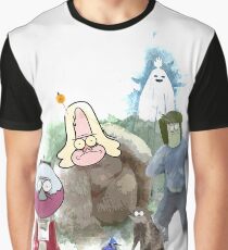 The Regular Show Characters Half Realistic Graphic T-Shirt