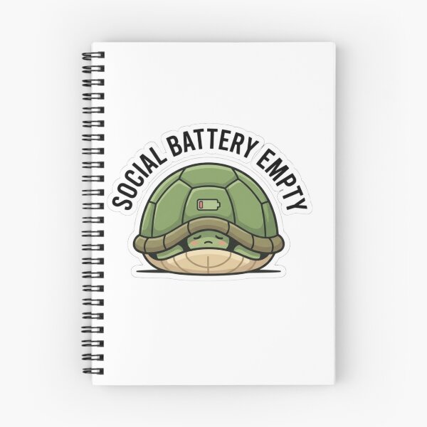 Item preview, Social Battery Empty Introvert Turtle Meme designed and sold by crazygoose30.