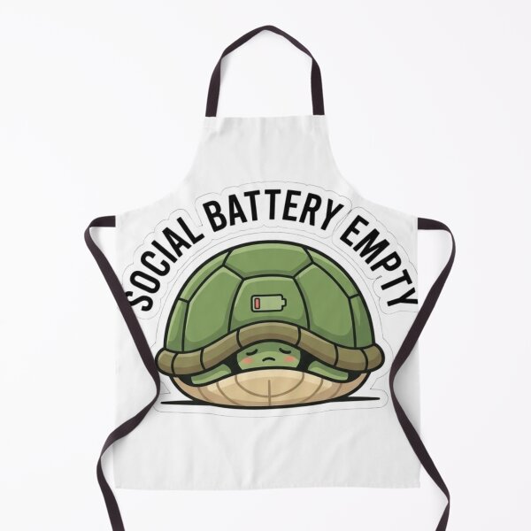 Item preview, Social Battery Empty Introvert Turtle Meme designed and sold by crazygoose30.
