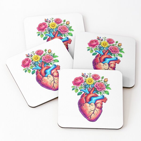 Item preview, Anatomical Heart Flower Art | Floral Medical Student Gift T-Shirt for Women designed and sold by akiotatsuo.