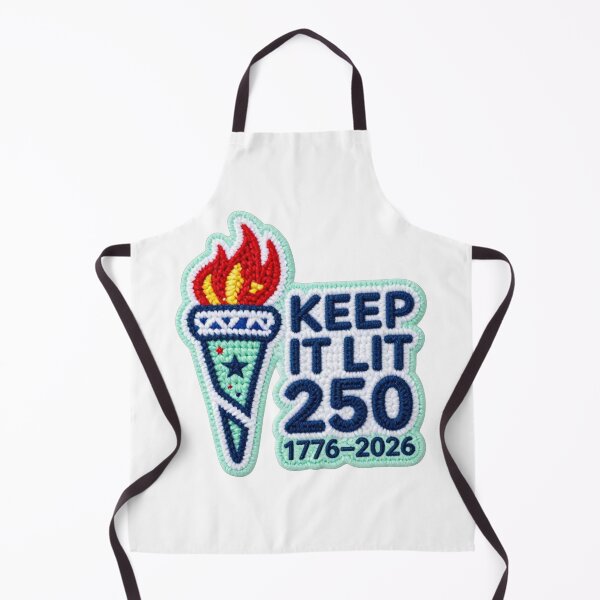 Item preview, Faux Embroidery Keep it lit USA 1776-2026, USA 250th, 14th of July, Independence Day, semiquincentennial designed and sold by Adadita.