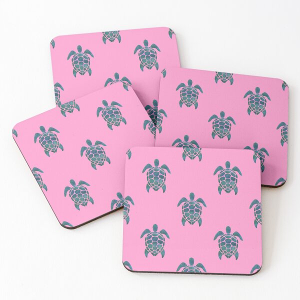 Item preview, Pink turtle patten designed and sold by Ana Gorozpe.