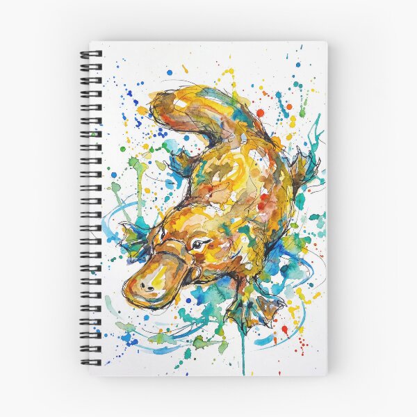 Item preview, Colourful Platypus Art Print – Abstract Watercolour Splatter & Ink Line Animal Illustration – Instant Download Wall Art designed and sold by Printpix.