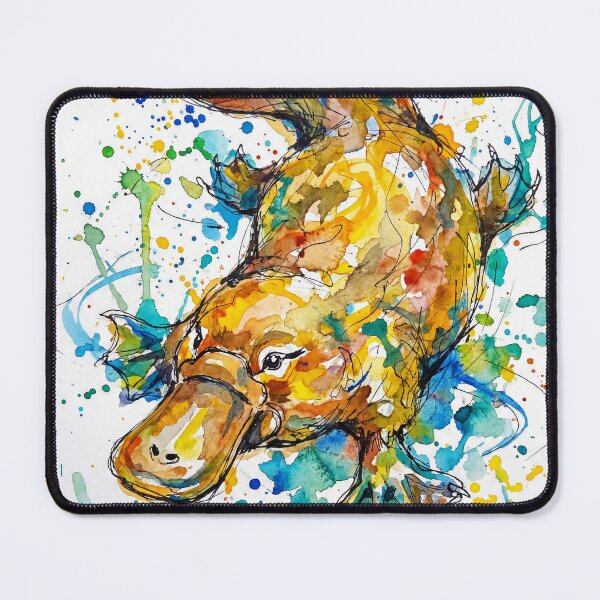 Item preview, Colourful Platypus Art Print – Abstract Watercolour Splatter & Ink Line Animal Illustration – Instant Download Wall Art designed and sold by Printpix.